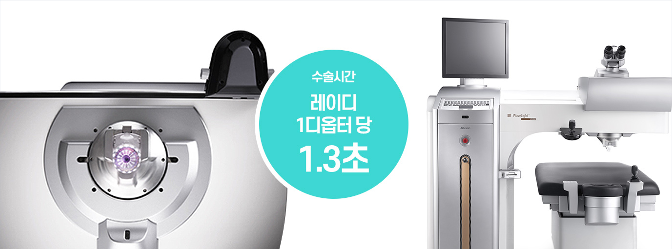 수술시간 레이디 1디옵터 당 1.3초